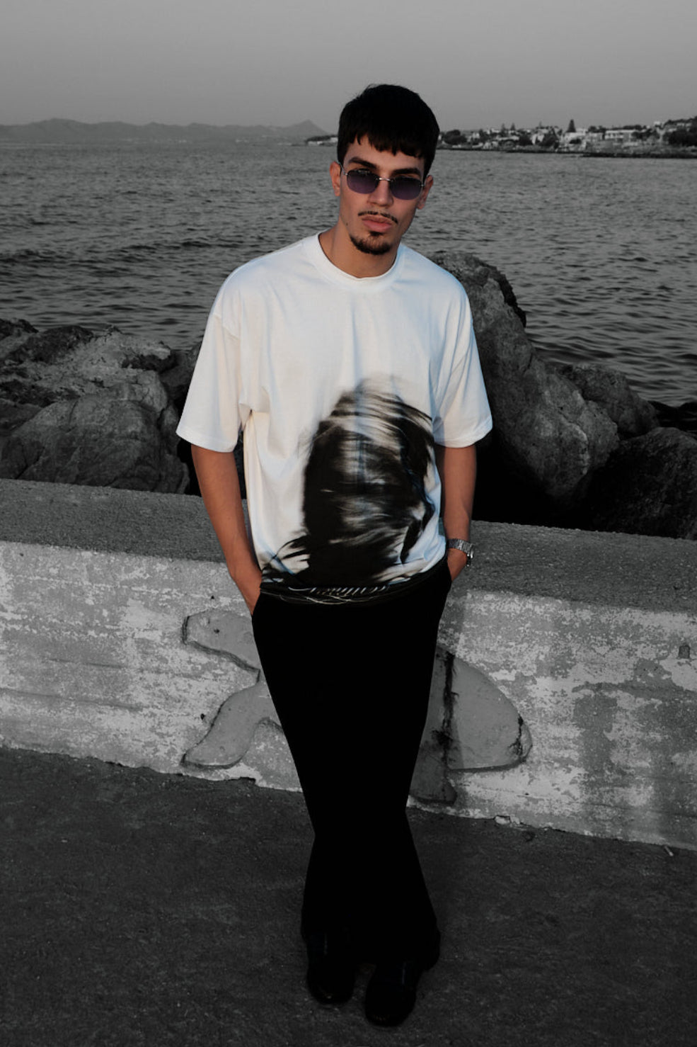 Faded White Tee